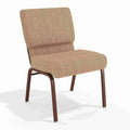 Beige Fabric Church Chair, PK4