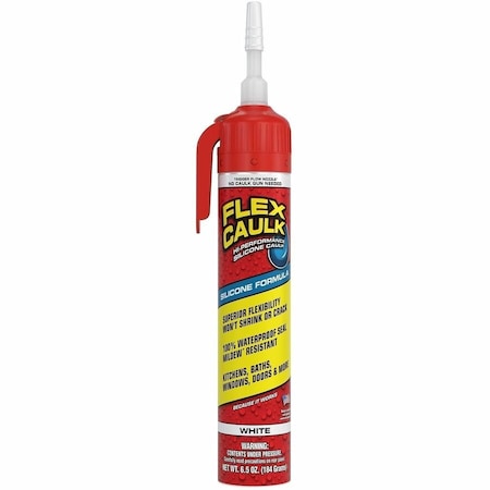 Sealant, 6.5 oz, White, Silicone