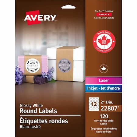 Printable Round Labels, PK120