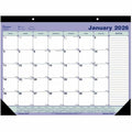 Monthly Desk Pad Calendar, 21.25 x 16, White/Blue/Green Sheets, 12-Month (Jan to Dec): 2025