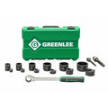 Slug-Buster Knockout Punch Kit w/ Hex Ratchet Wrench, 1/2" - 2" Conduit Size, Up to 10 ga Mild Steel
