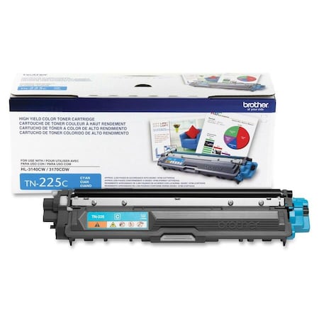 Toner For TN225C Cyan, 2.2K Pages