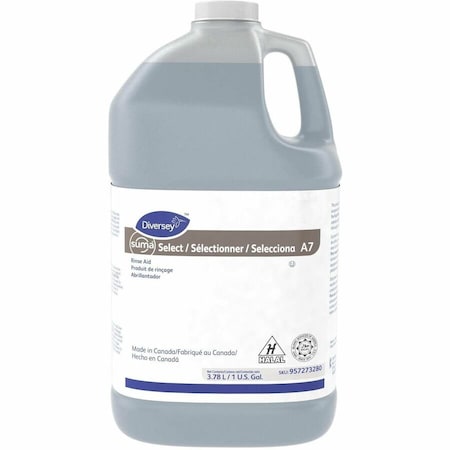 Dishwasher Rinse Additive, 1 gal, Blue, PK4