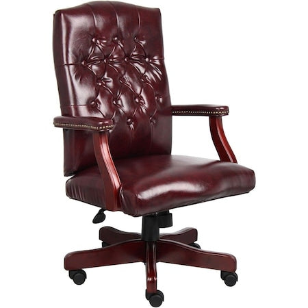 Executive Chair, Wood Base, Overall 47" H