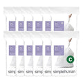 3 gal Custom Fit Trash Bags, 0.98 mil, White
