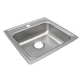 Bowl Drop-In Sink,19.5""x19""x6"",Gray