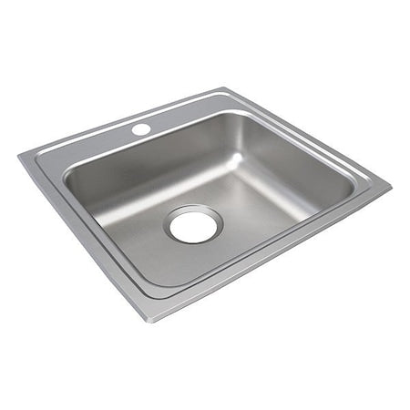 Bowl Drop-In Sink,19.5""x19""x6"",Gray