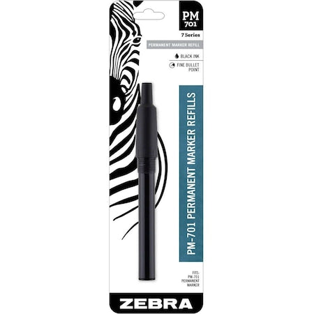 Zebra STEEL 7 Series PM-701 Permanent Marker - Fine Point - Black - 1-/ Pack