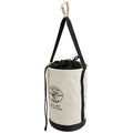 Canvas Bucket with Drawstring Close, 22-Inch, Off-White, No. 4 Canvas