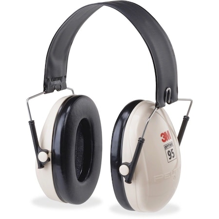 Peltor Optime 95 Folding Ear Muffs, 21 dB NRR, Passive, General Purpose, Beige/Black