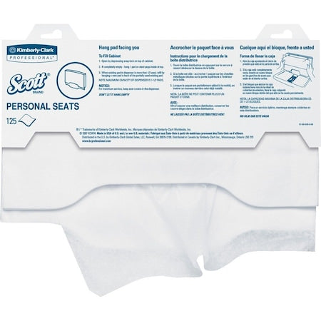 Toilet Seat Cover, White, 3000 Sheets