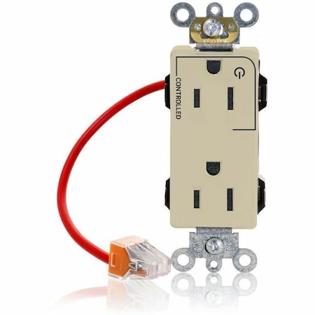Straight Blade Receptacle, 5-15R, 15 A, 125V AC, Flush Mount, Self-Grounded