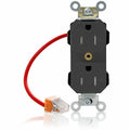 Straight Blade Receptacle, 5-15R, 15 A, 125V AC, Self-Grounded