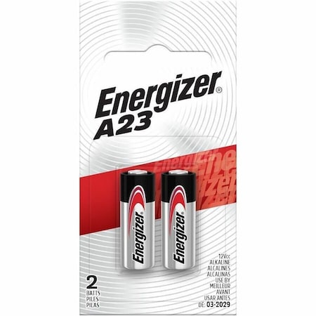 Alkaline Battery, A23 12V DC 2 PK