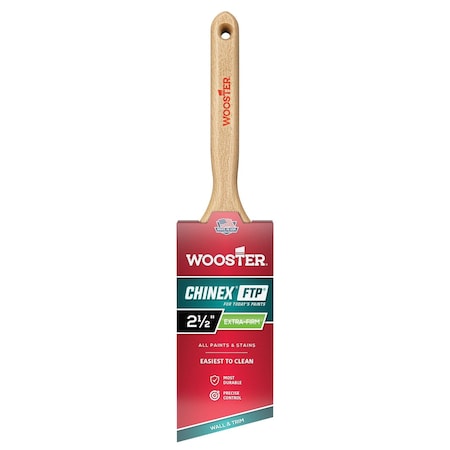 2-1/2" Angle Sash Soft, Chinex FTP Bristle, Paint Brush, Wood Handle