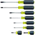 Screwdriver Set, General Purpose, Multi-Application, Ergonomic Grip, Black/Yellow, 8-Piece