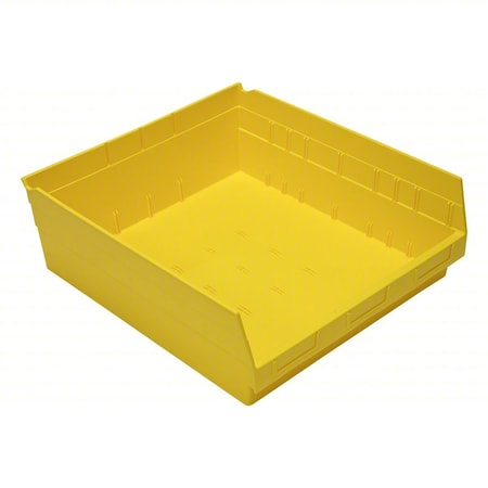 Economy nesting shelf bin, Plastic, Yellow, 6 in H, 16 1/2 in W, 17 7/8 in L