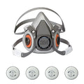 Half Mask Respirator Kit: Includes 4 Filters, Hydrogen Fluoride/Nuisance Acid Gas/P95, Olive, Size M