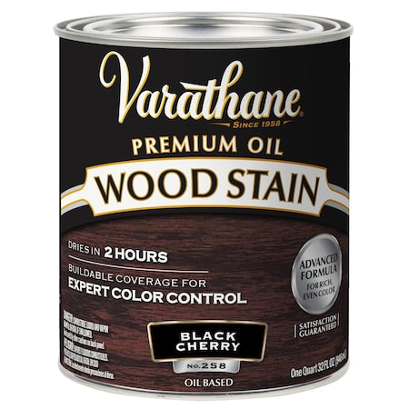 Premium Wood Stain, Oil Based, Black Cherry, 1 Quart
