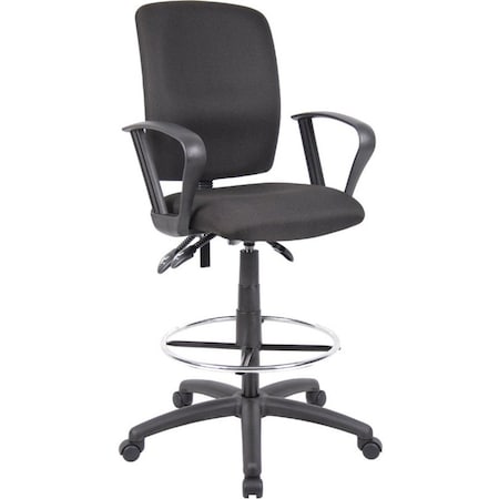 Multi-Function Fabric Drafting Stool W/ Loop Arms