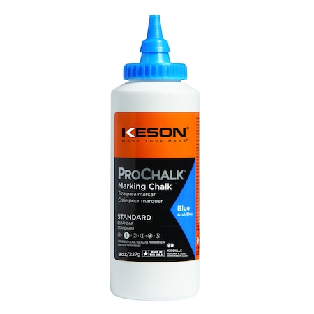 Marking Chalk, Blue, Standard, 8 oz