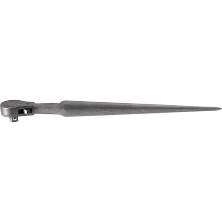 1/2" Drive 24 Geared Teeth Pear Head Style Hand Ratchet, 15" L, Black Oxide Finish