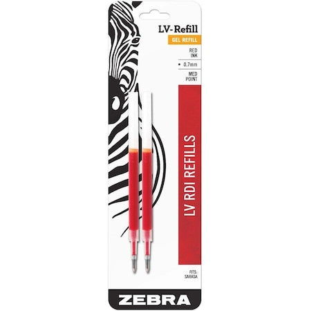 Zebra Pen JF-Refill - Medium Point - Red Ink - 2-/ Pack
