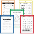 Reusable Dry Erase Pocket 9x12", Assorted Colors, PK10