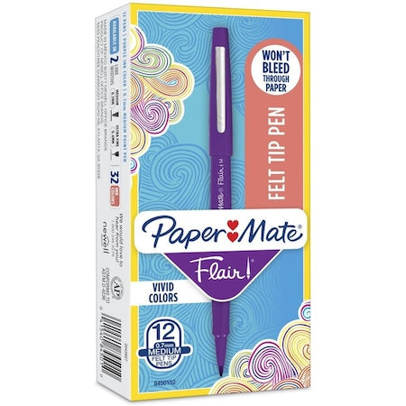 Porous Point Felt Tip Pen, Medium Purple PK12