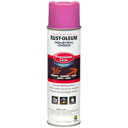 Inverted Marking Paint, 17 oz., Safety Purple, Water -Based