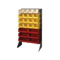 Steel Louvered Floor Rack, 12 in D x 66 in H x 36 in W, Gray