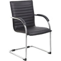 B9536 Side Chair, Black Back, 23 in W 24-1/2" L 37-1/2" H, Fixed, Vinyl Seat