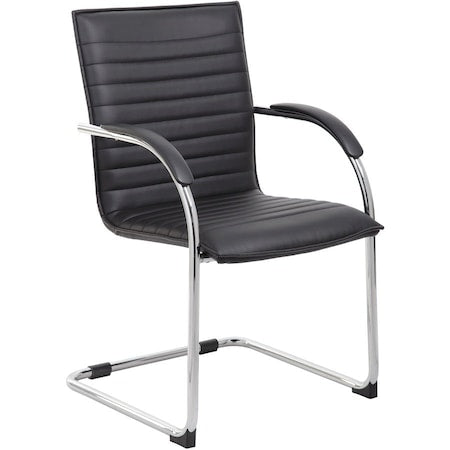 B9536 Side Chair, Black Back, 23 in W 24-1/2" L 37-1/2" H, Fixed, Vinyl Seat