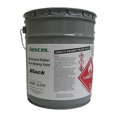 Striping and Marking Paint, Blacks, 5 gal
