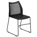 Black Plastic Sled Stack Chair, PK5