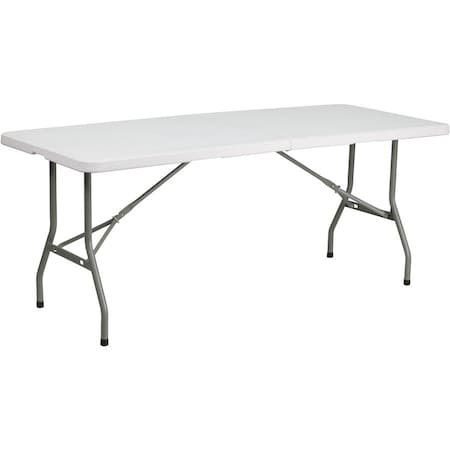 Rectangle Folding Table, Plastic Top, White