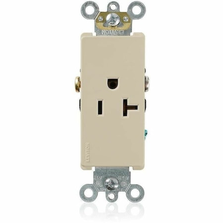 Straight Blade Receptacle, 5-20R, 20 A, 125V AC, 2 Pole, 3 Wire, Flush Mount, Self-Grounded