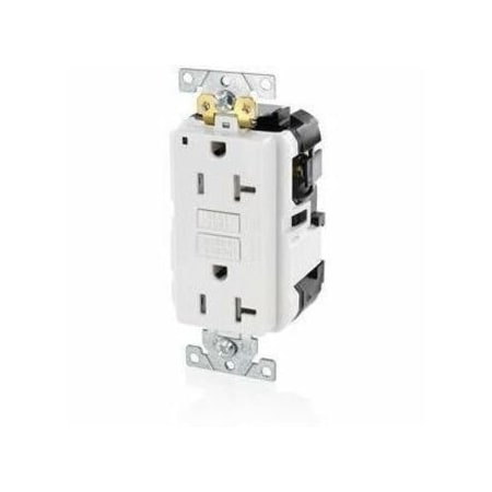 Lev-Lok GFCI 20A TR/PI Ind Gr White