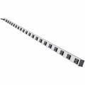 Outlet Strip, Vertical, 20 5-15R, 5-15P, 15 ft., Silver