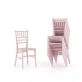 HERCULES 10 Pack Child ' s Pink Resin Party and Event Chiavari Chair for Commercial & Residential Use