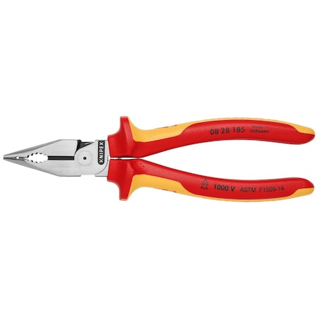 Needle Nose Combination Pliers, 7.25 in L