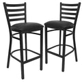 Black Ladder Stool-Black Seat, PK2
