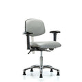 Clean Room Chair Desk Chair,Vin,Chrm,AA,Glides,Dov,CL100, Adjustable Arms, 18"" to 23"" Height, Vinyl