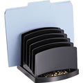 Incline Sorter, Black, Plastic, 7 1/2 in W, 7 1/2 in L, 6 3/8 in H, 6 Number of Compartments