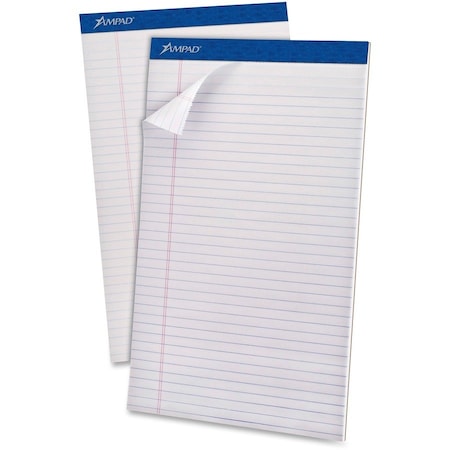 8"X5" White Perforated Legal Pad, Pk12