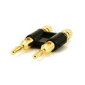 Banana Speaker Plugs, Dual - Black