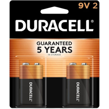 Coppertop 9V Alkaline Battery, 9V DC, PK2