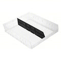 Plastic Long Bin Dividers, Black, 16 in L, 4 in H, 6 PK