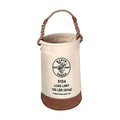 Canvas Bucket with Leather Bottom, 12-Inch