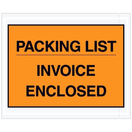 Packing List Envelopes, Orange, PK1000